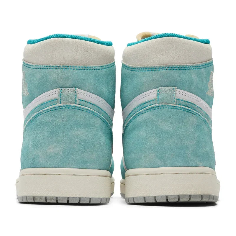 Nike Air Jordan 1 Retro Turquoise White Gray Suede Leather